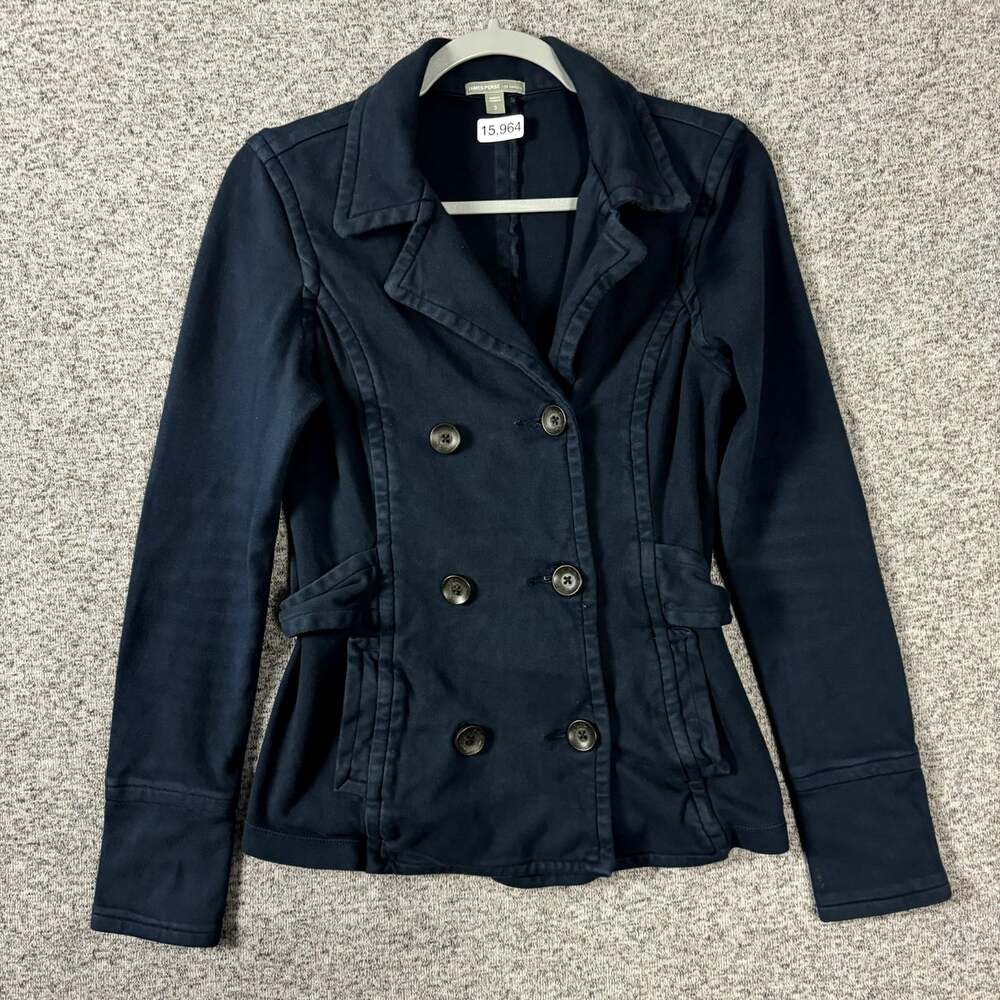 James Perse Los Angeles Women's Size 3 Blue Double Breasted Pea Coat Coat